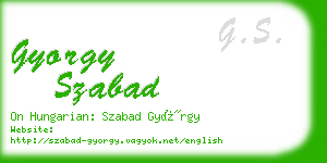 gyorgy szabad business card